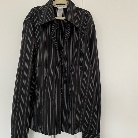 90s retro cotton blouse - Picture 2 of 2